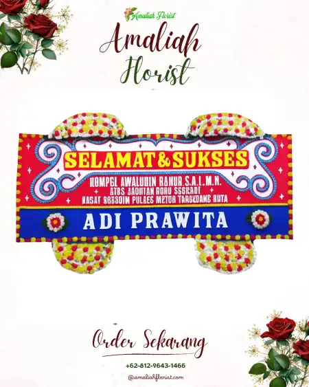 Papan Bunga Ucapan Selamat Pranti